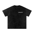 Snow Washed Oversized Cotton T-Shirt